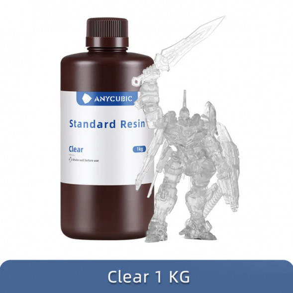 Фотополимерная смола Anycubic Standard Resin для 3D принтера Прозрачная (Clear), 1 кг в Липецке