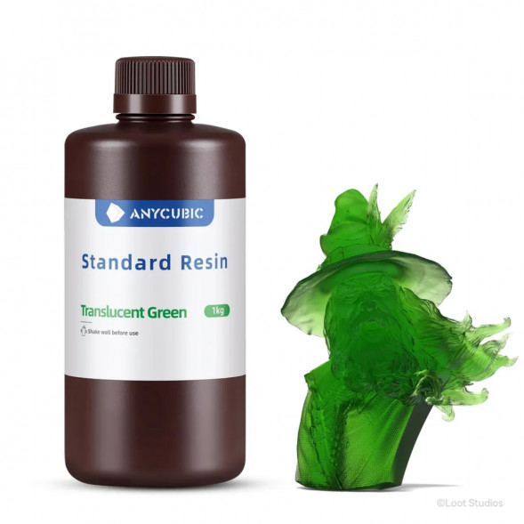 Фотополимерная смола Anycubic Standard Resin для 3D принтера Полупрозрачный зеленый (Tran-Green), 1 кг в Липецке