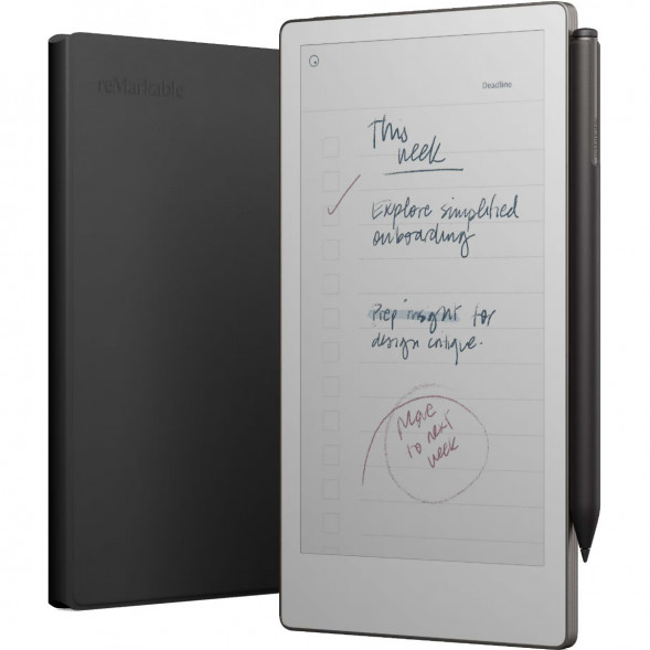 Графический планшет reMarkable Paper Pro Move + Стилус MarkerPlus + Чехол BookFolio Premium Leather, Black в Липецке