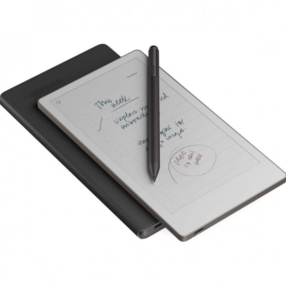 Графический планшет reMarkable Paper Pro Move + Стилус MarkerPlus + Чехол BookFolio Premium Leather, Black в Липецке