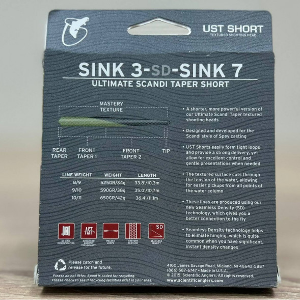 Рыболовная леска Scientific Anglers UST Short St-11/12-S3/S7 Sink 3-CD-Sink 7 132312 в Липецке
